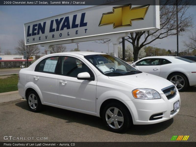 Summit White / Charcoal 2009 Chevrolet Aveo LT Sedan