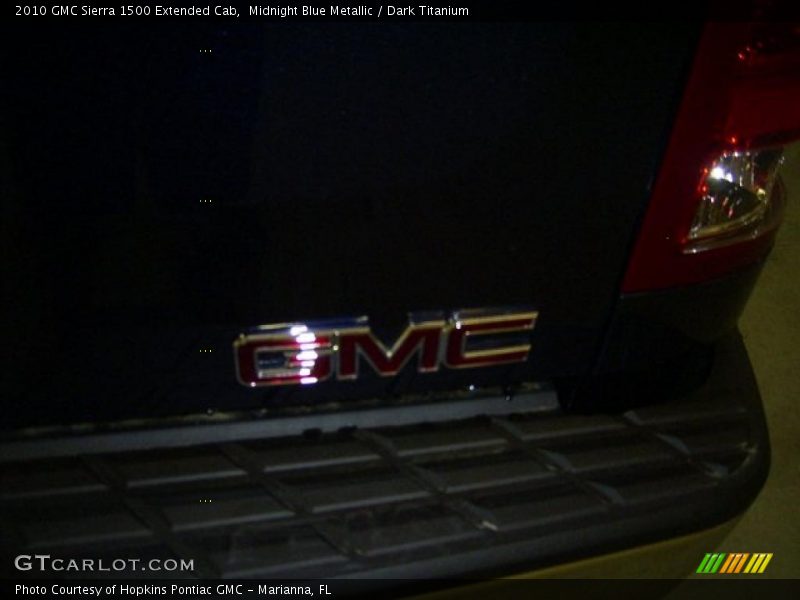 Midnight Blue Metallic / Dark Titanium 2010 GMC Sierra 1500 Extended Cab