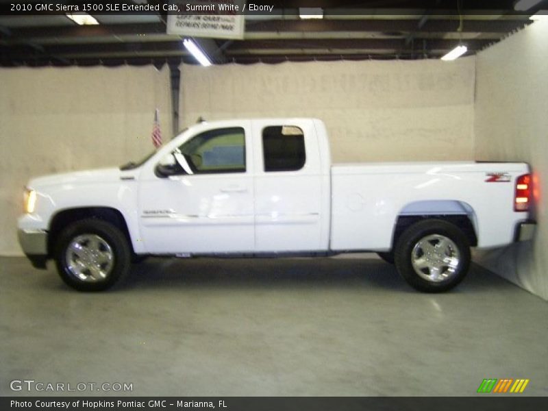 Summit White / Ebony 2010 GMC Sierra 1500 SLE Extended Cab