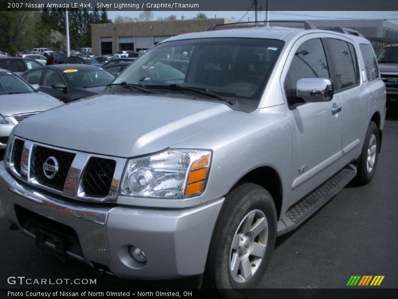 Silver Lightning / Graphite/Titanium 2007 Nissan Armada LE 4x4