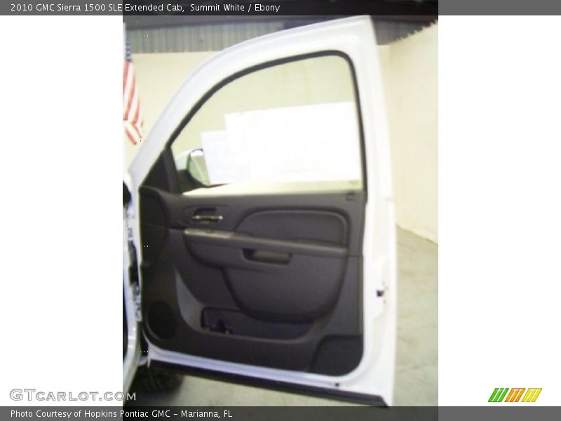 Summit White / Ebony 2010 GMC Sierra 1500 SLE Extended Cab