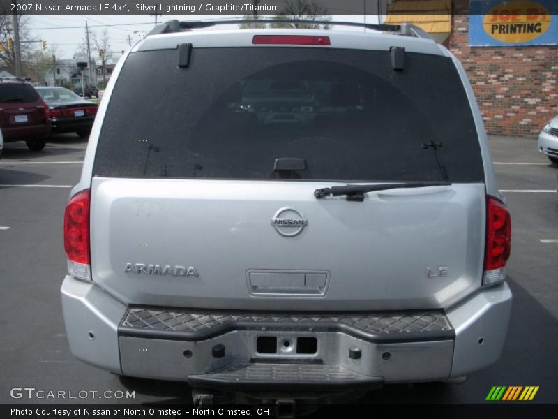 Silver Lightning / Graphite/Titanium 2007 Nissan Armada LE 4x4