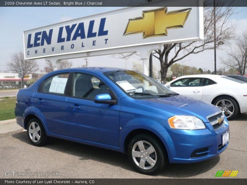 Bright Blue / Charcoal 2009 Chevrolet Aveo LT Sedan