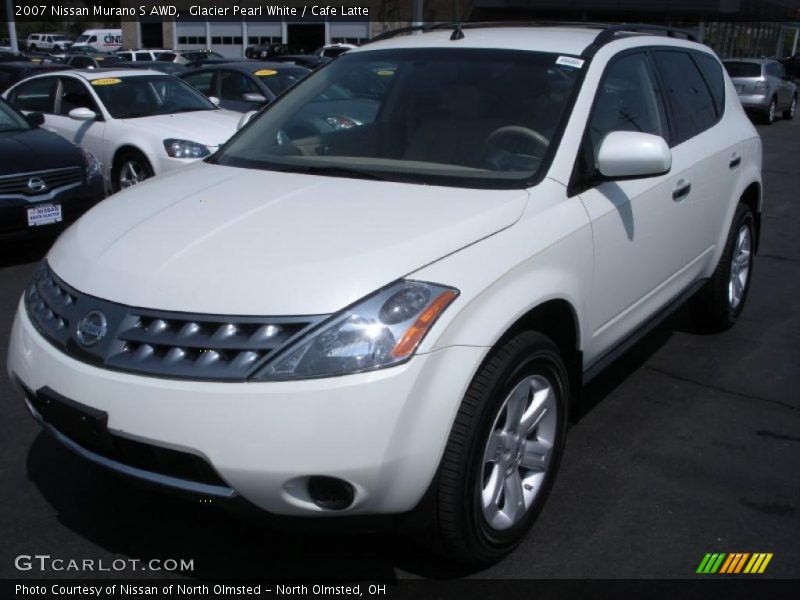 Glacier Pearl White / Cafe Latte 2007 Nissan Murano S AWD