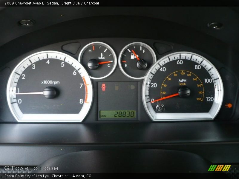 Bright Blue / Charcoal 2009 Chevrolet Aveo LT Sedan