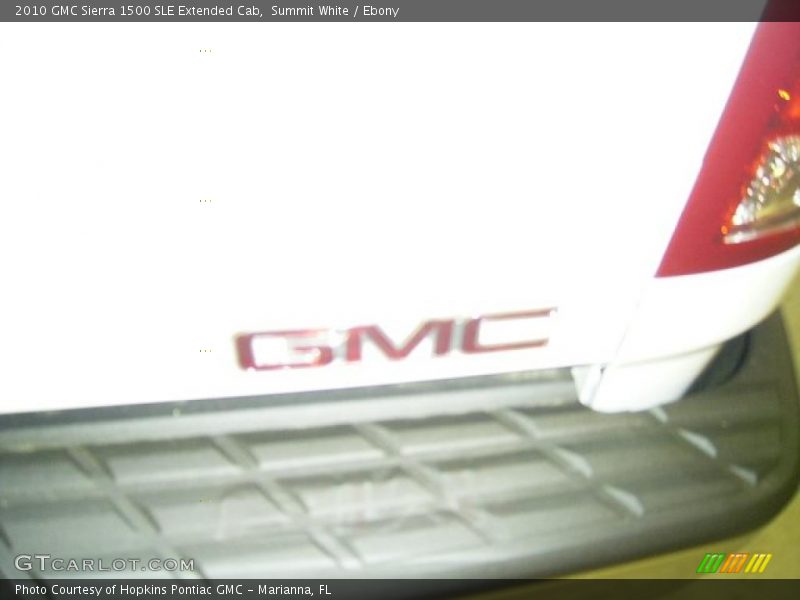 Summit White / Ebony 2010 GMC Sierra 1500 SLE Extended Cab