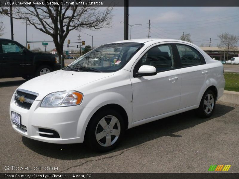 Summit White / Charcoal 2009 Chevrolet Aveo LT Sedan