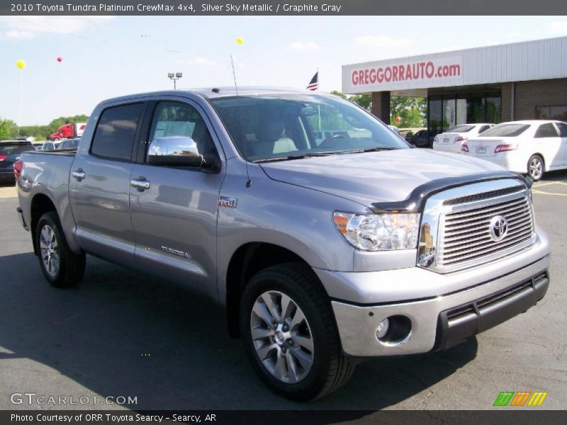 Silver Sky Metallic / Graphite Gray 2010 Toyota Tundra Platinum CrewMax 4x4