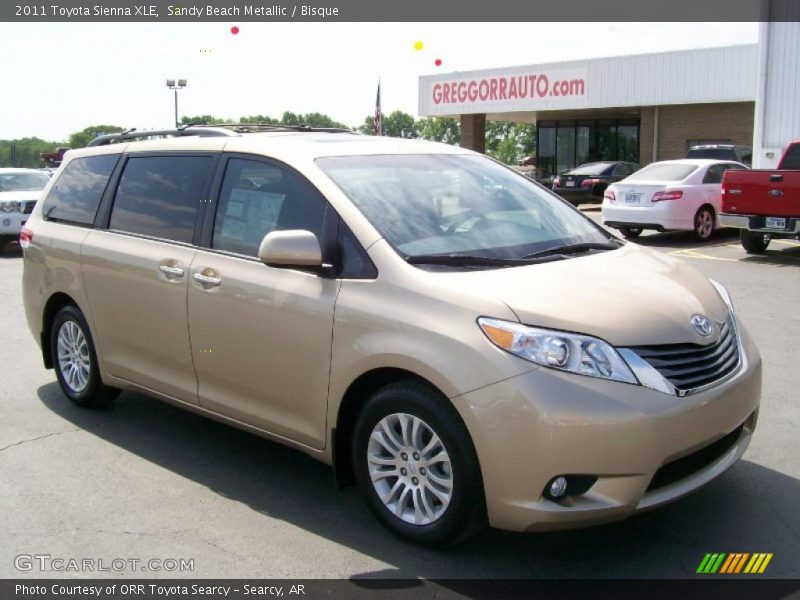 Sandy Beach Metallic / Bisque 2011 Toyota Sienna XLE