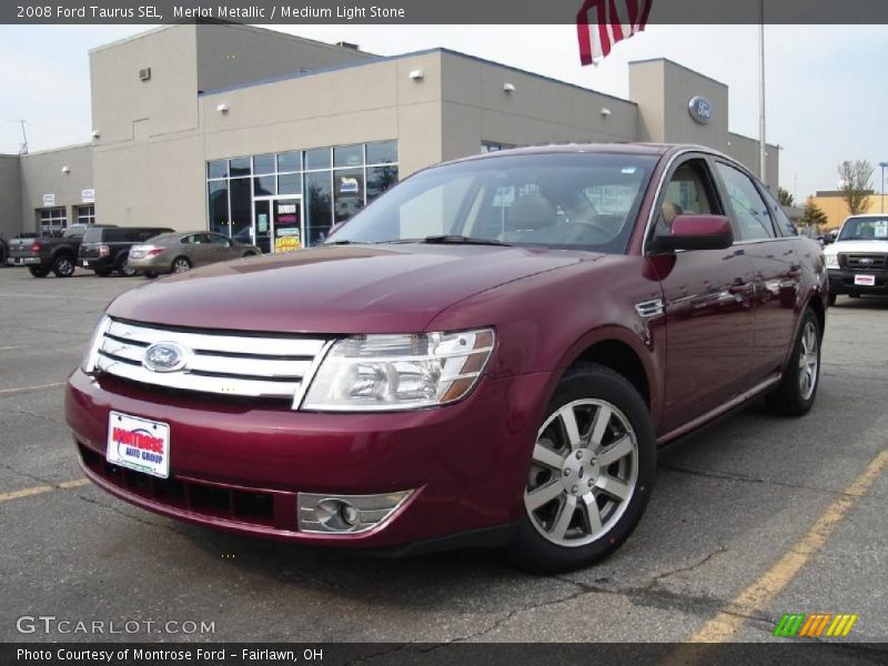 Merlot Metallic / Medium Light Stone 2008 Ford Taurus SEL