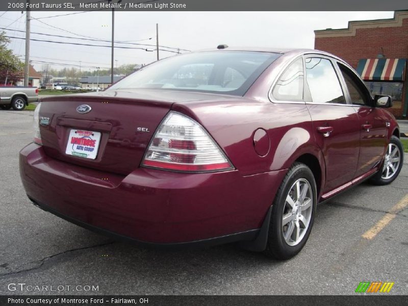 Merlot Metallic / Medium Light Stone 2008 Ford Taurus SEL