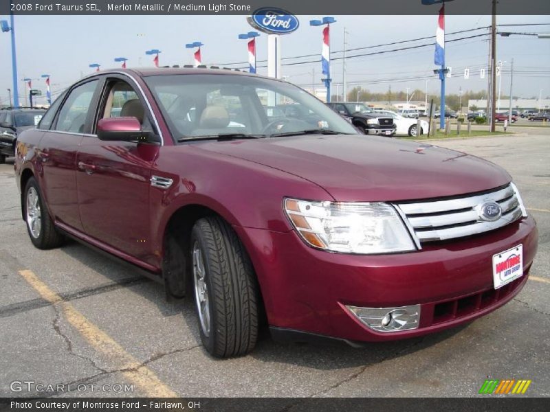 Merlot Metallic / Medium Light Stone 2008 Ford Taurus SEL