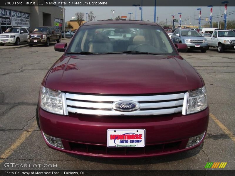 Merlot Metallic / Medium Light Stone 2008 Ford Taurus SEL