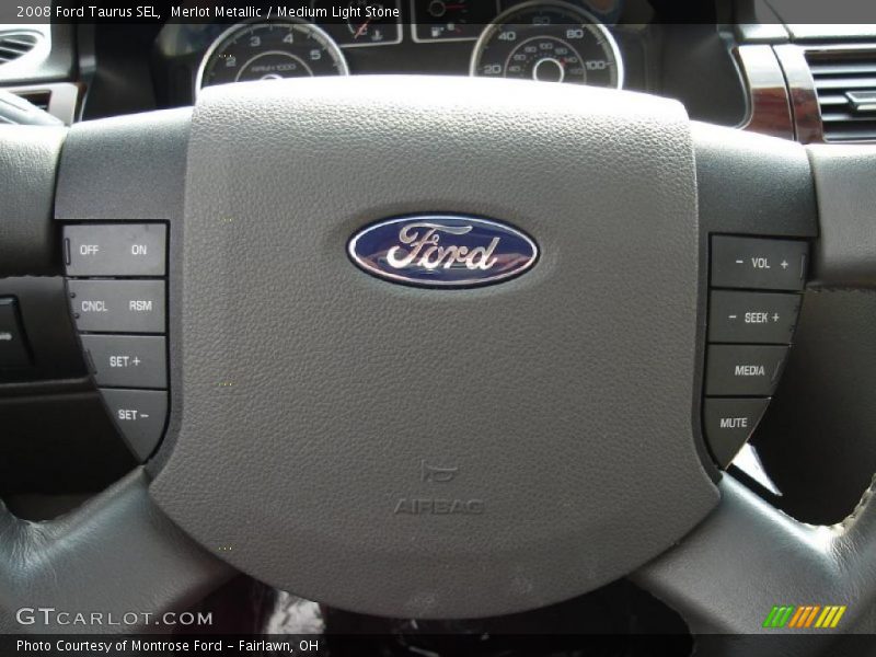 Merlot Metallic / Medium Light Stone 2008 Ford Taurus SEL