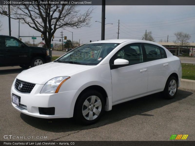 Fresh Powder White / Charcoal/Steel 2008 Nissan Sentra 2.0