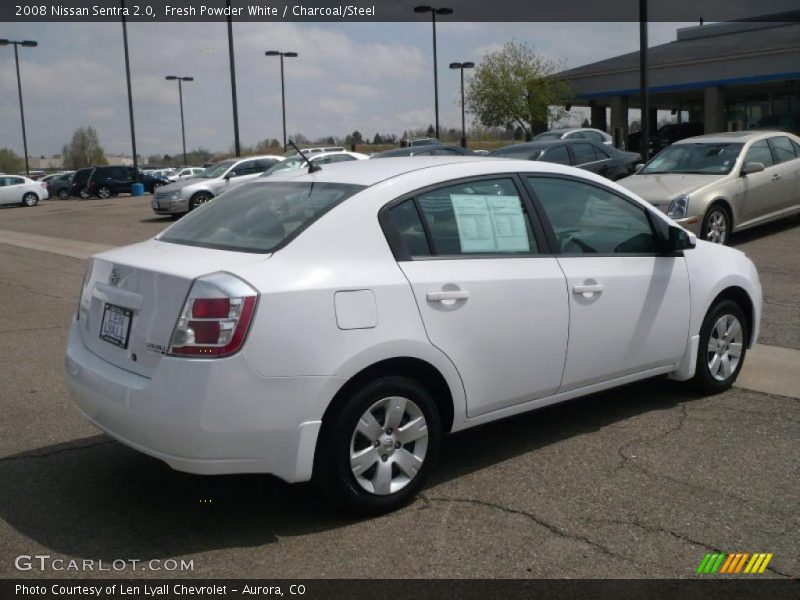 Fresh Powder White / Charcoal/Steel 2008 Nissan Sentra 2.0
