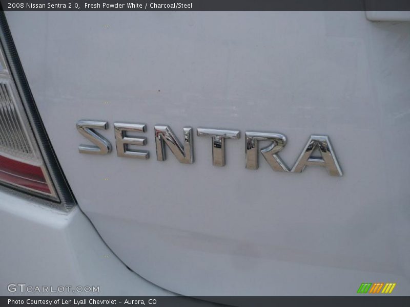 Fresh Powder White / Charcoal/Steel 2008 Nissan Sentra 2.0