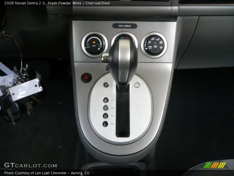Fresh Powder White / Charcoal/Steel 2008 Nissan Sentra 2.0