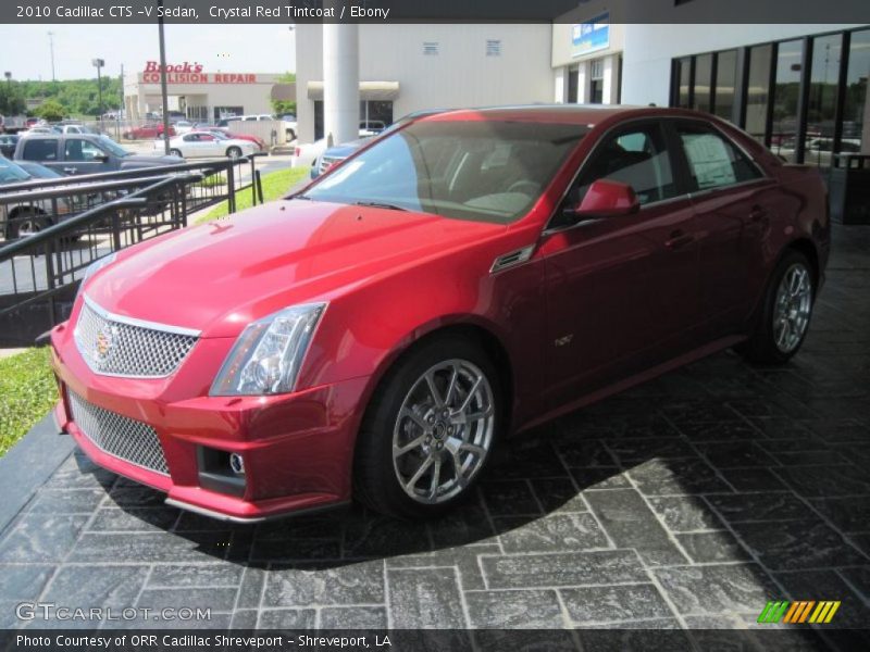 Crystal Red Tintcoat / Ebony 2010 Cadillac CTS -V Sedan