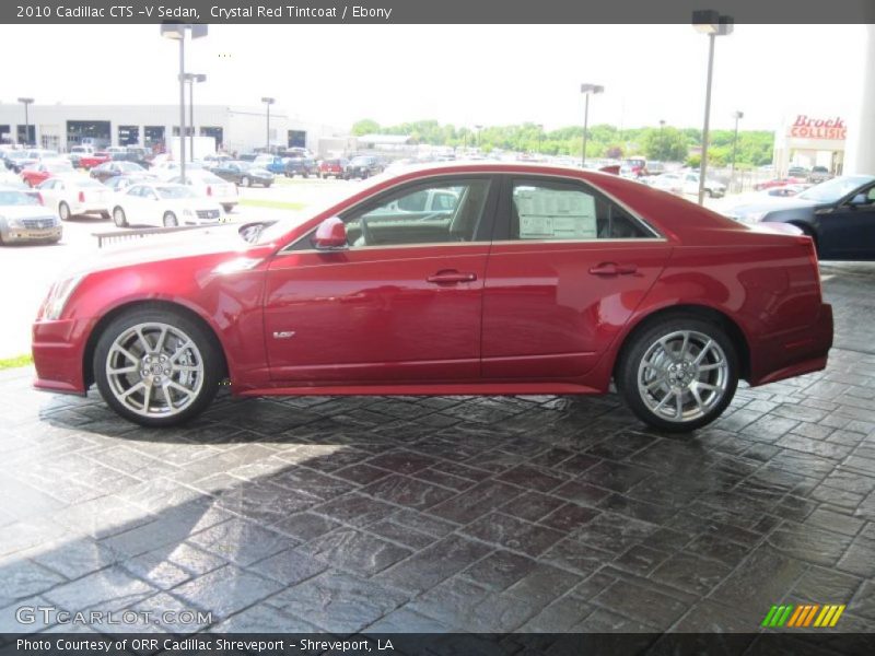 Crystal Red Tintcoat / Ebony 2010 Cadillac CTS -V Sedan