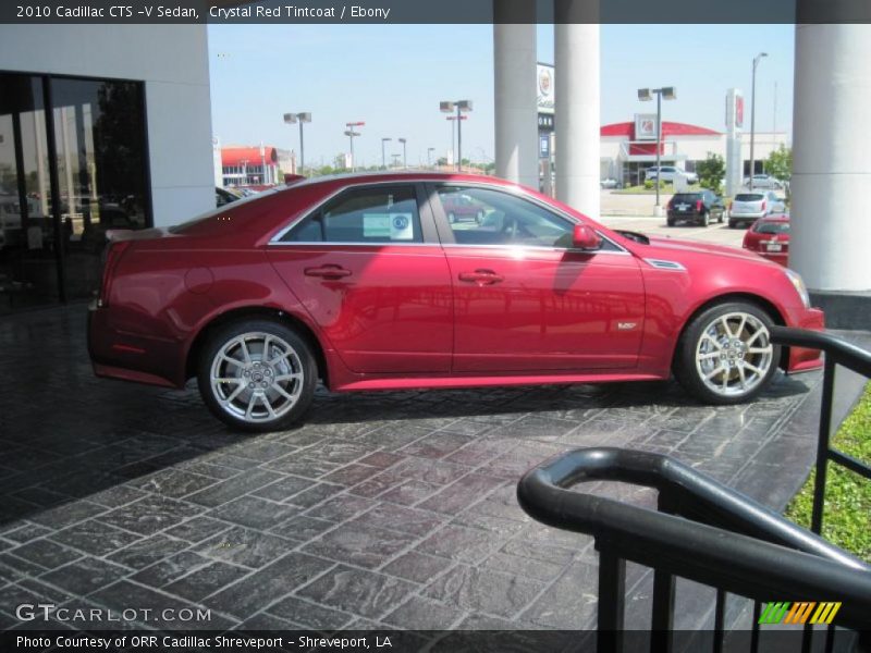 Crystal Red Tintcoat / Ebony 2010 Cadillac CTS -V Sedan