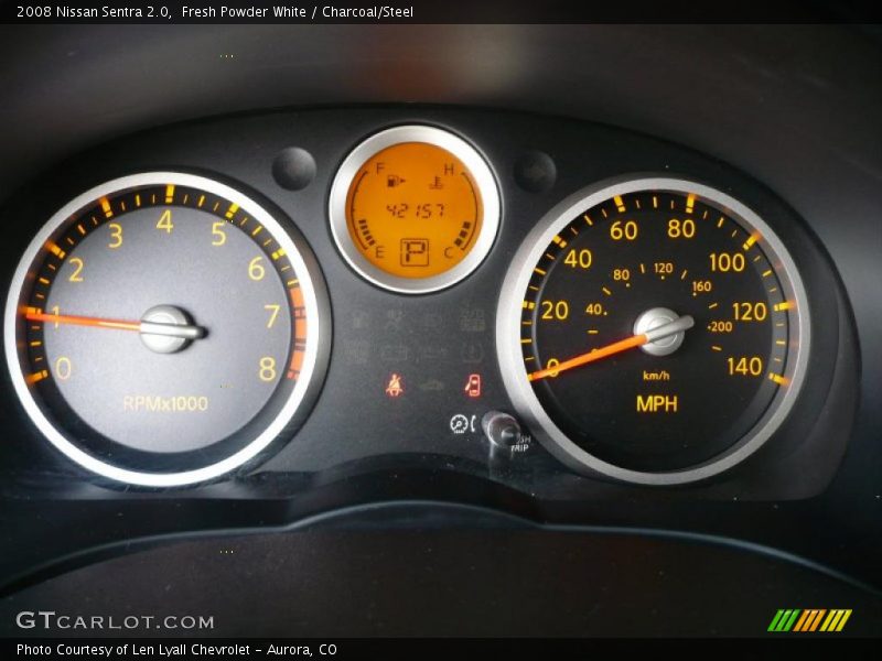 Fresh Powder White / Charcoal/Steel 2008 Nissan Sentra 2.0