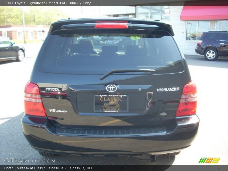 Black / Ivory 2003 Toyota Highlander Limited 4WD