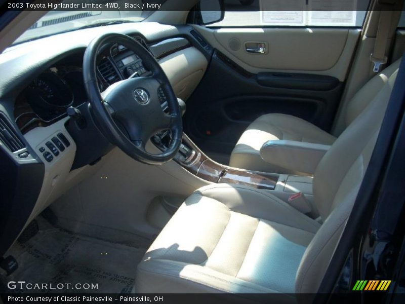 Black / Ivory 2003 Toyota Highlander Limited 4WD