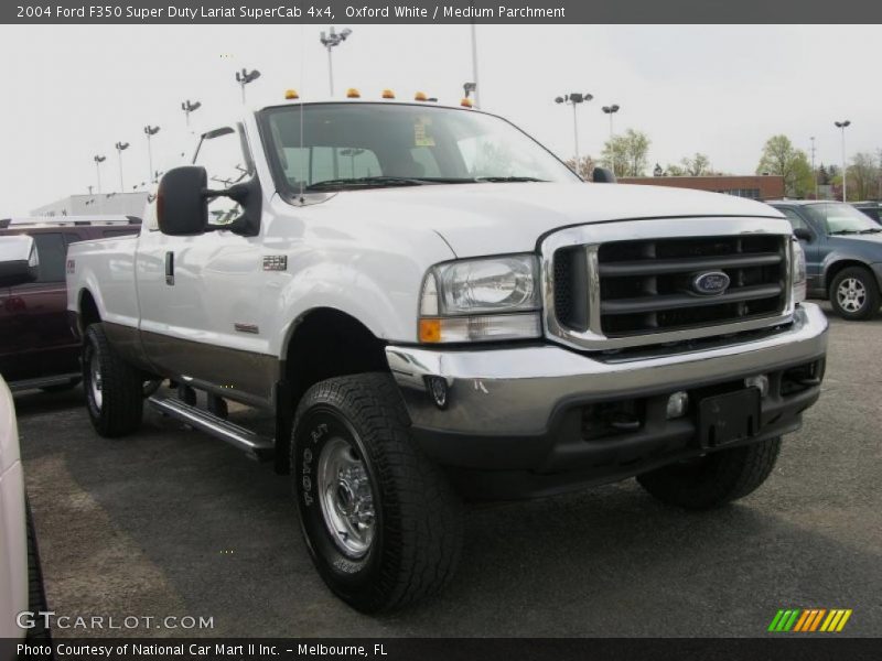 Oxford White / Medium Parchment 2004 Ford F350 Super Duty Lariat SuperCab 4x4