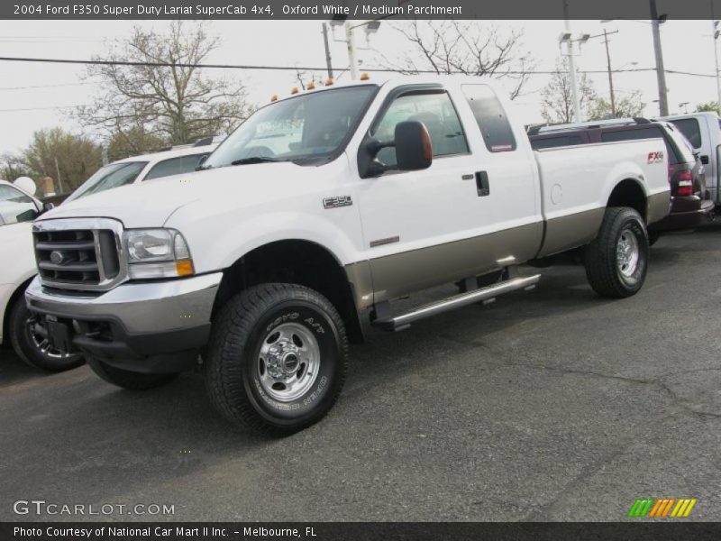 Oxford White / Medium Parchment 2004 Ford F350 Super Duty Lariat SuperCab 4x4