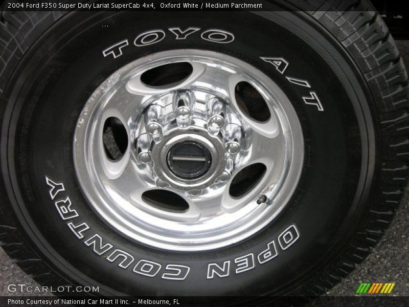 Oxford White / Medium Parchment 2004 Ford F350 Super Duty Lariat SuperCab 4x4