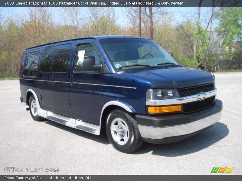 Indigo Blue Metallic / Medium Dark Pewter 2003 Chevrolet Express 1500 Passenger Conversion Van