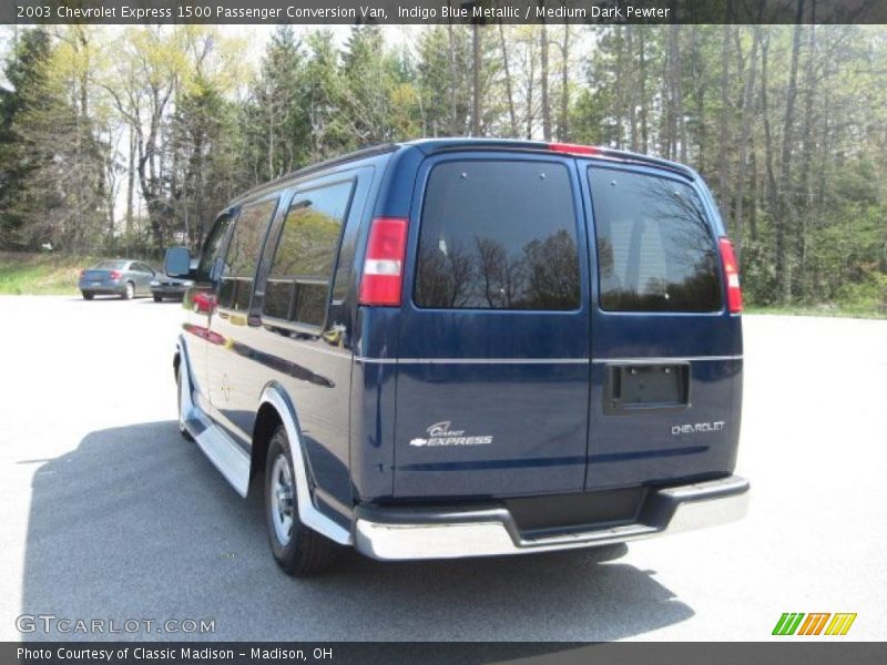 Indigo Blue Metallic / Medium Dark Pewter 2003 Chevrolet Express 1500 Passenger Conversion Van