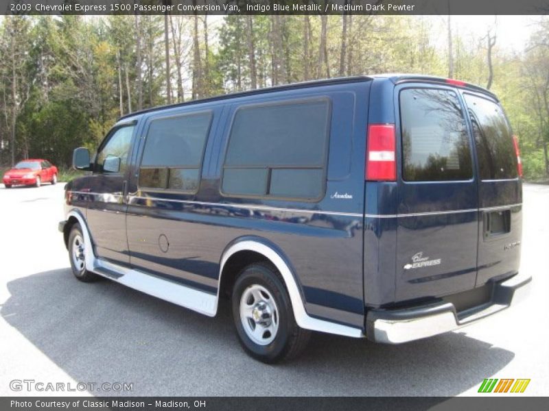 Indigo Blue Metallic / Medium Dark Pewter 2003 Chevrolet Express 1500 Passenger Conversion Van