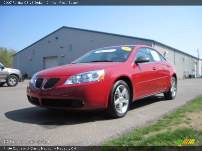 Crimson Red / Ebony 2007 Pontiac G6 V6 Sedan