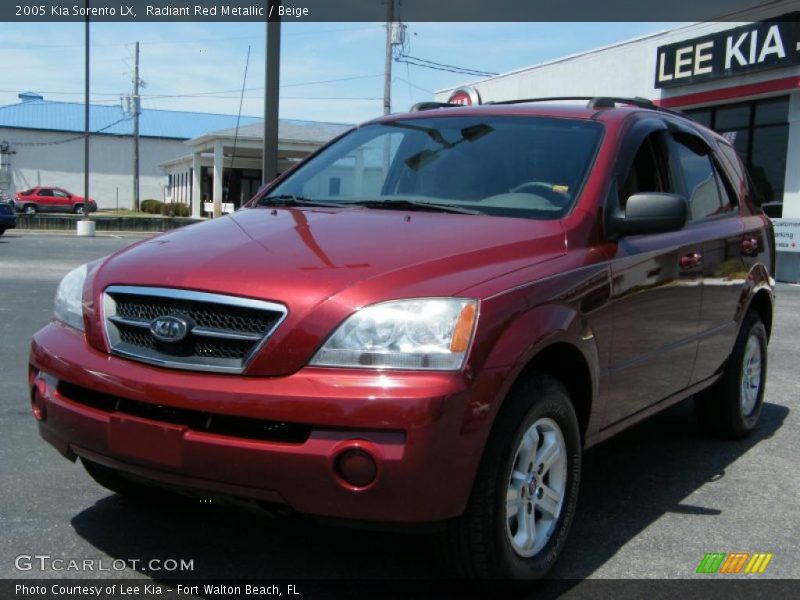 Radiant Red Metallic / Beige 2005 Kia Sorento LX