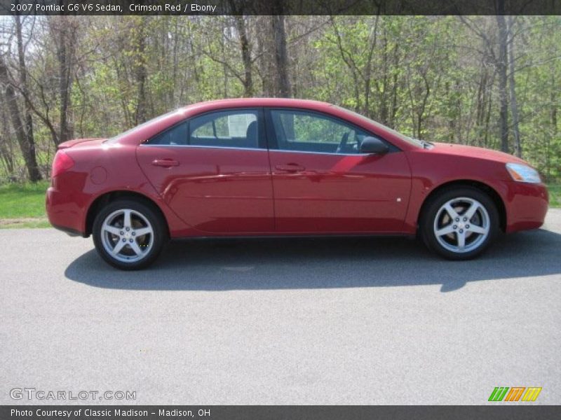 Crimson Red / Ebony 2007 Pontiac G6 V6 Sedan