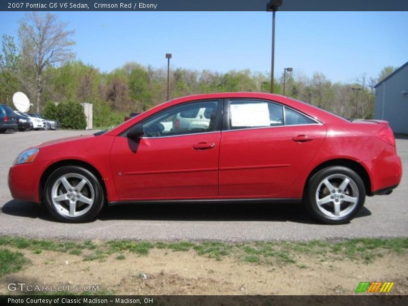 Crimson Red / Ebony 2007 Pontiac G6 V6 Sedan
