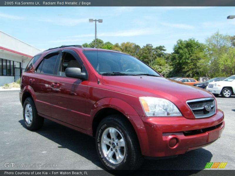 Radiant Red Metallic / Beige 2005 Kia Sorento LX