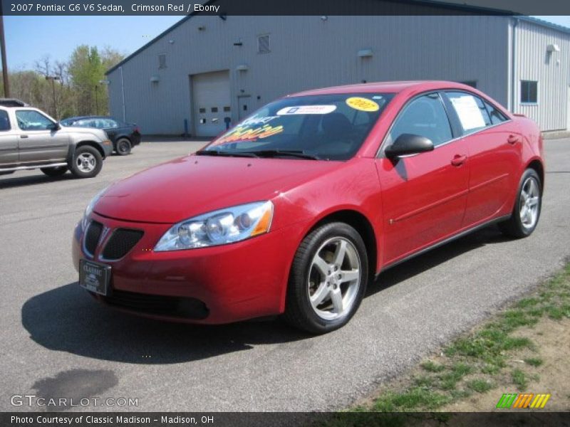 Crimson Red / Ebony 2007 Pontiac G6 V6 Sedan
