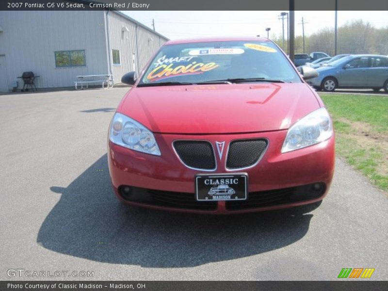 Crimson Red / Ebony 2007 Pontiac G6 V6 Sedan