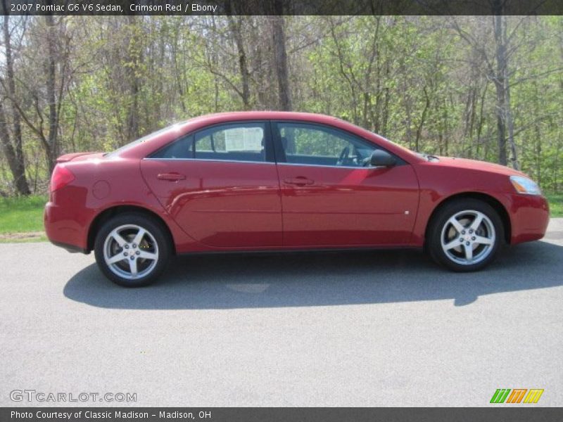 Crimson Red / Ebony 2007 Pontiac G6 V6 Sedan