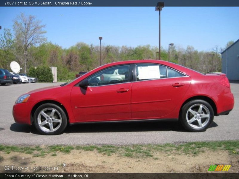 Crimson Red / Ebony 2007 Pontiac G6 V6 Sedan