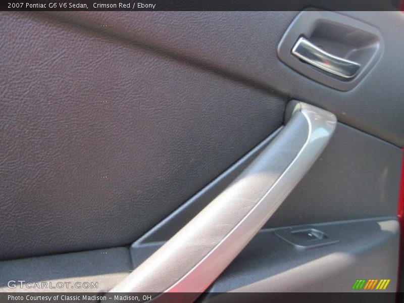 Crimson Red / Ebony 2007 Pontiac G6 V6 Sedan
