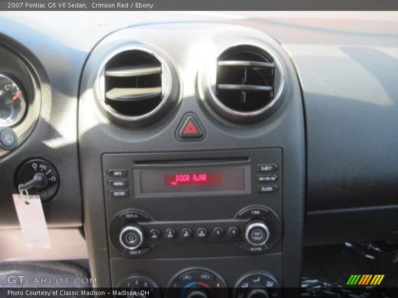 Crimson Red / Ebony 2007 Pontiac G6 V6 Sedan