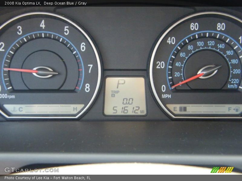 Deep Ocean Blue / Gray 2008 Kia Optima LX