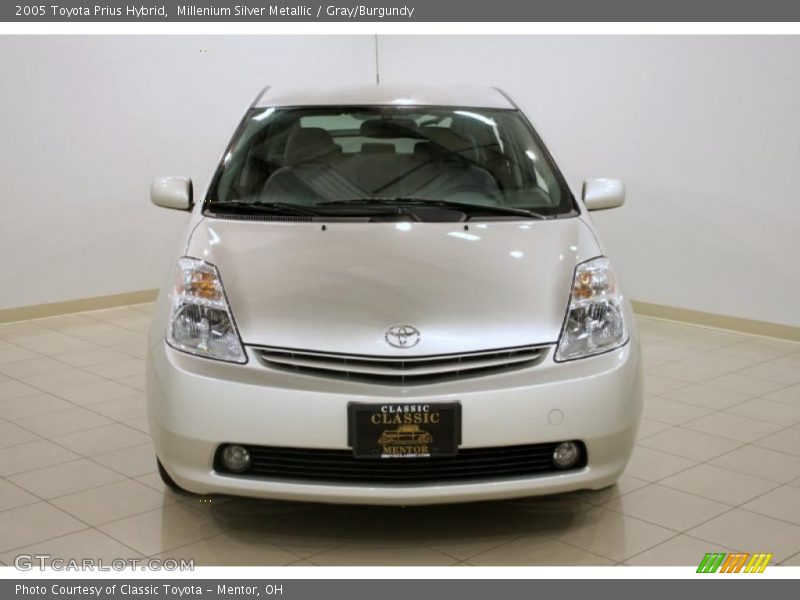 Millenium Silver Metallic / Gray/Burgundy 2005 Toyota Prius Hybrid
