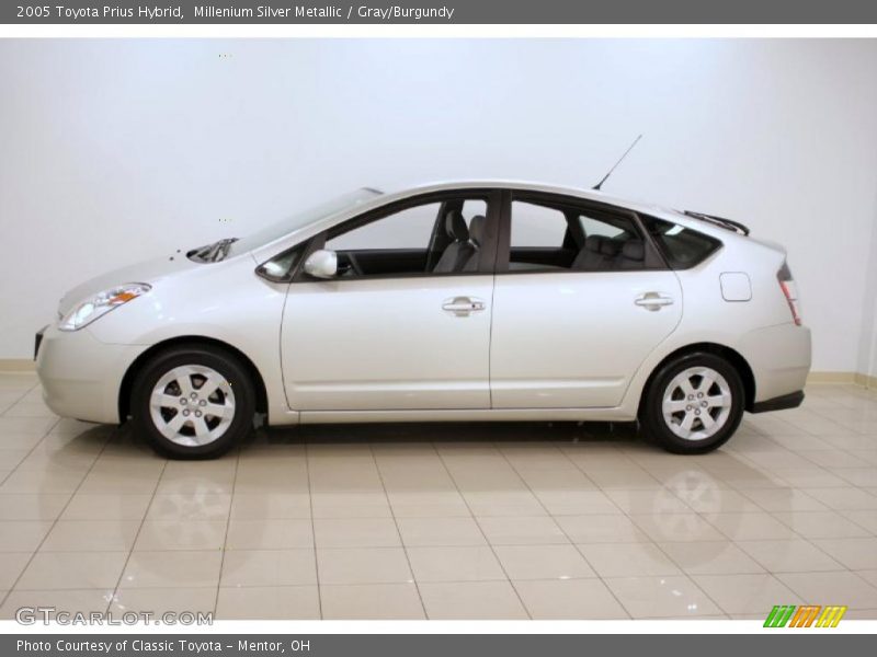 Millenium Silver Metallic / Gray/Burgundy 2005 Toyota Prius Hybrid