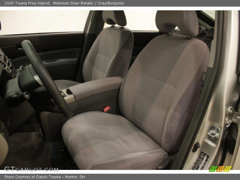 Millenium Silver Metallic / Gray/Burgundy 2005 Toyota Prius Hybrid