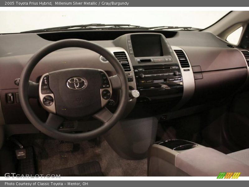 Millenium Silver Metallic / Gray/Burgundy 2005 Toyota Prius Hybrid